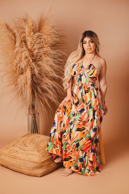 Orange Maxi Dress